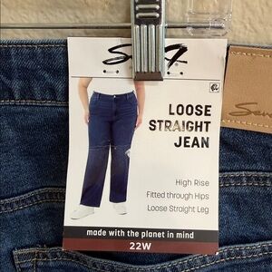 NWT Size 22W Seven7 Loose Straight Jean